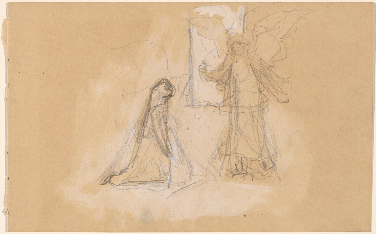 Studie av en figur bakfra [recto] av Charles Sprague Pearce