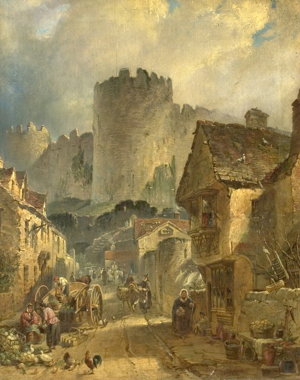 Conway Castle, Nord-Wales, 1861 av Charles Tattershall I Dodd
