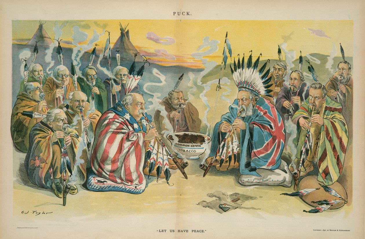 La oss ha fred, 1896 (kromolitografi) av Charles Taylor