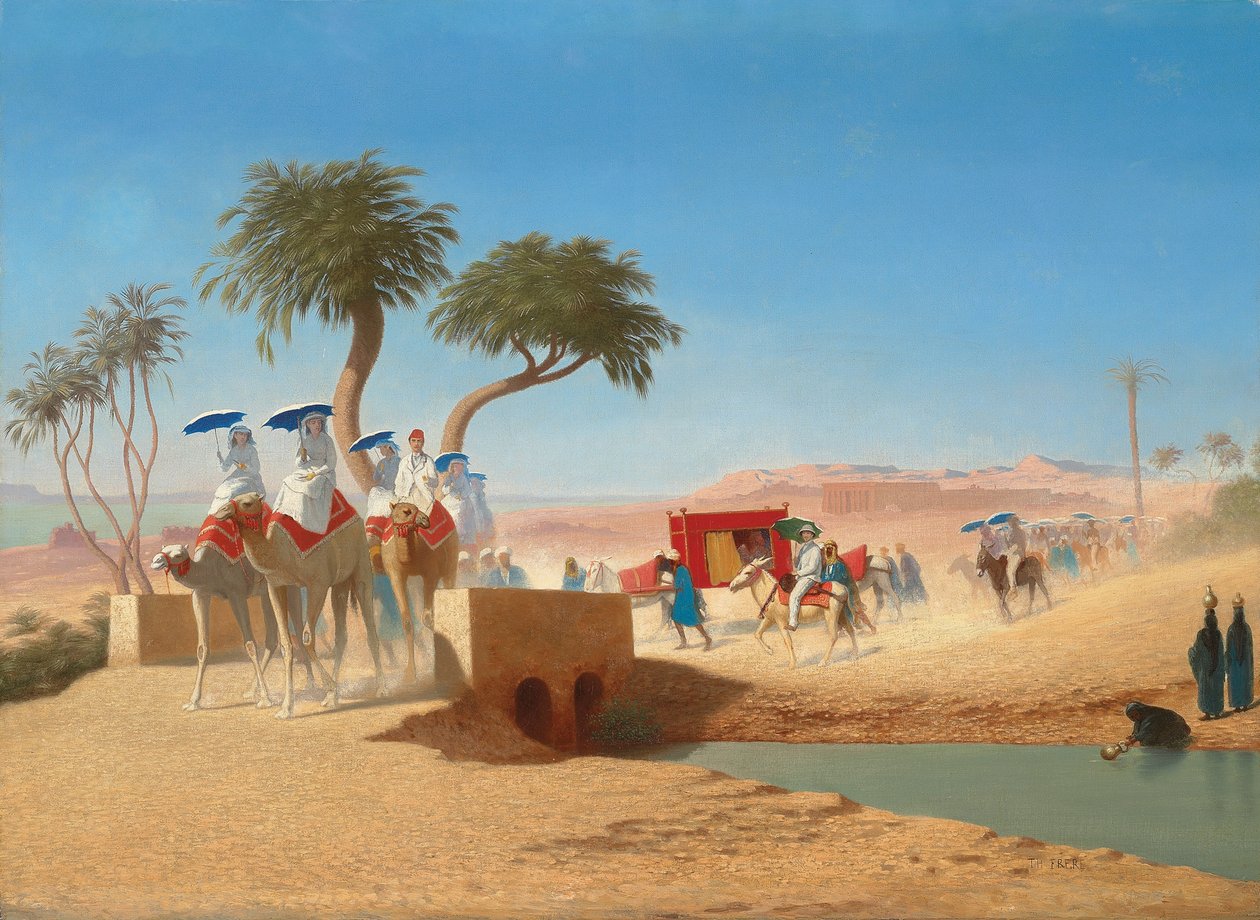 Keiserinne Eugenie besøker pyramidene, av Charles Theodore Frere