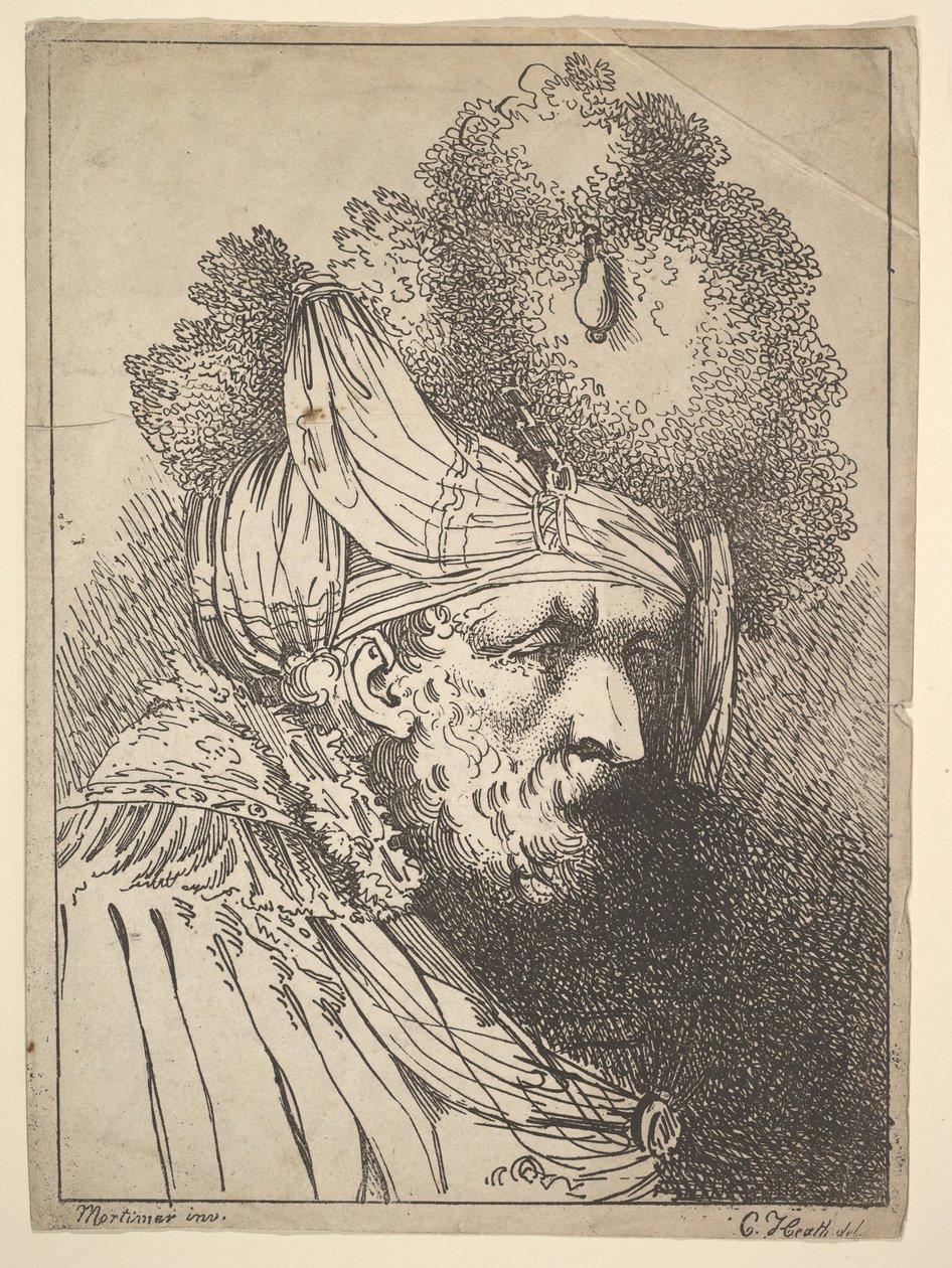 Orientalsk hode, ca. 1803. av Charles Theodosius Heath