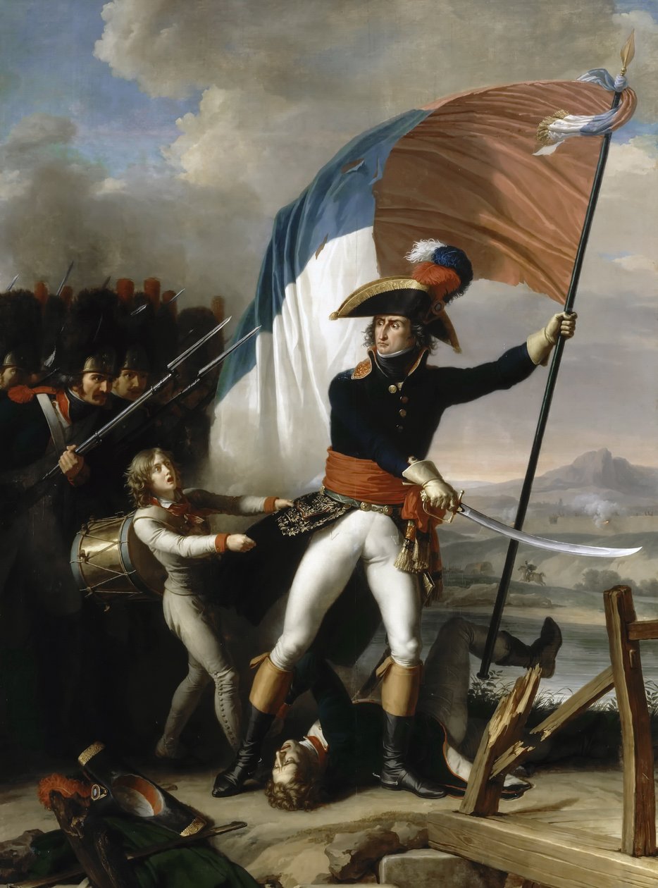 General Augereau ved Pont dArcole 15. november 1796 av Charles Thevenin
