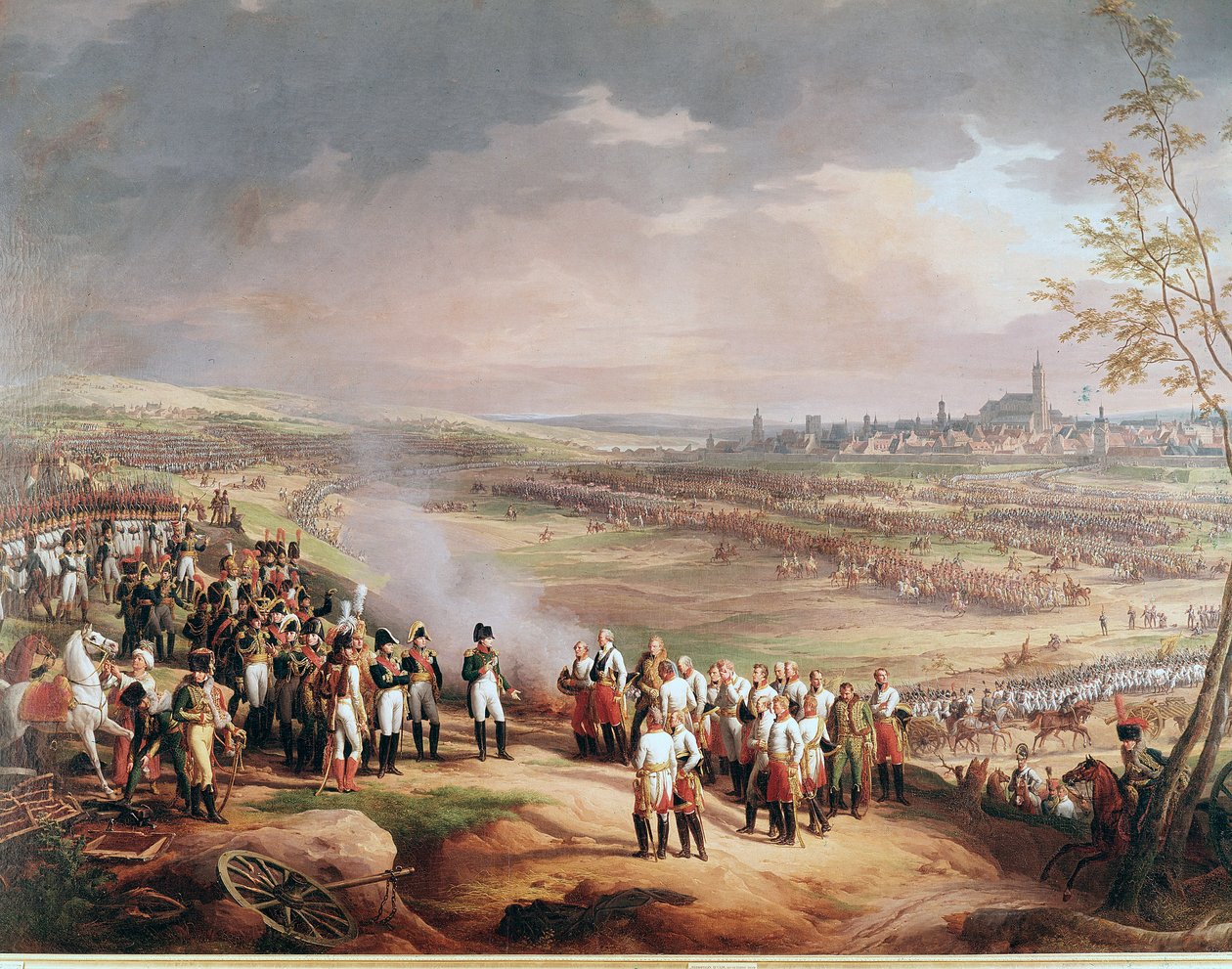 Overgivelsen av Ulm, 20. oktober 1805, til den franske hæren under Napoleonskrigene (Detaljmaleri av Charles Thevenin