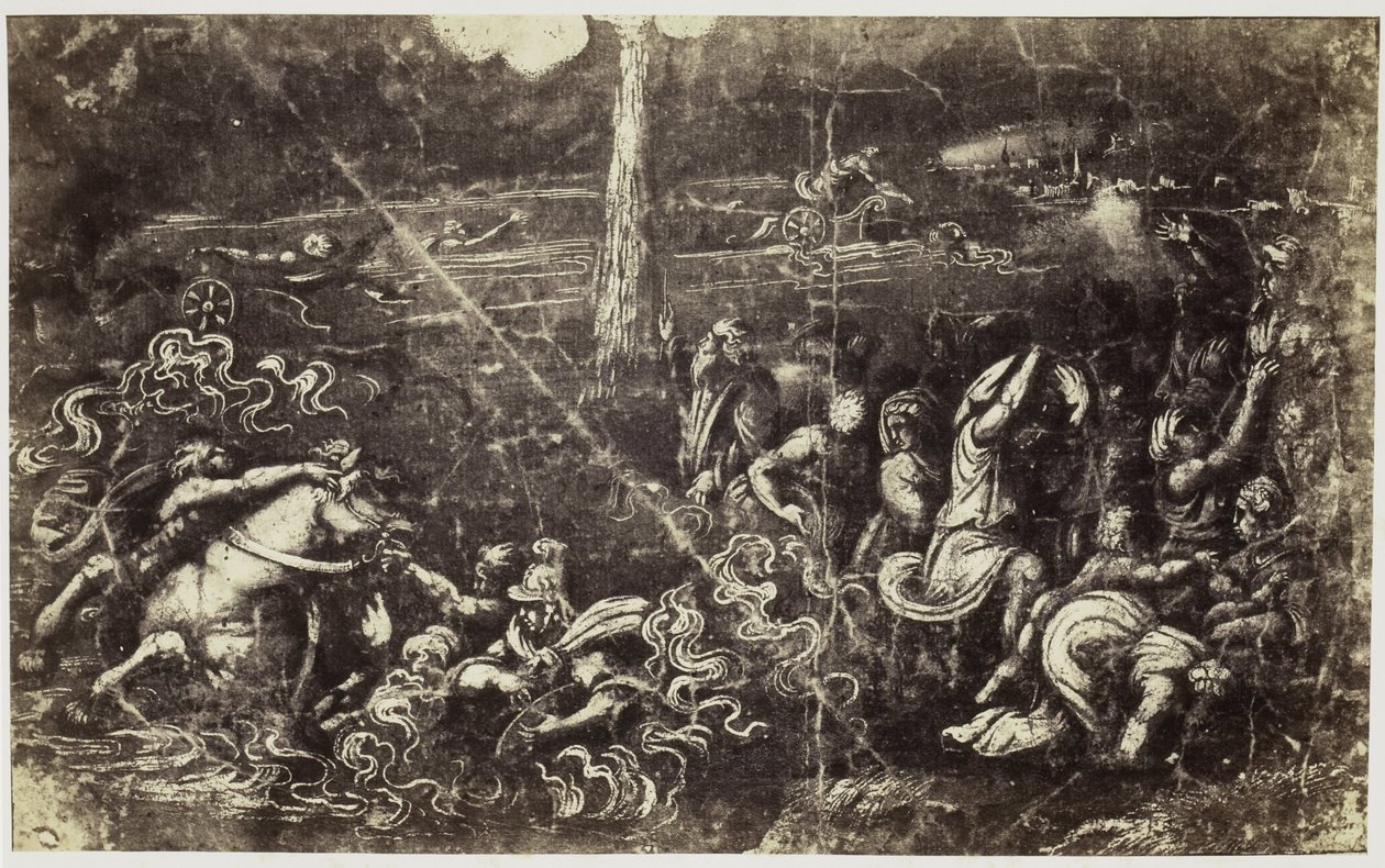 Fotoreproduksjon av en tegning av Raphael, en druknende hær etter Israels kryssing av Rødehavet av Charles Thurston Thompson