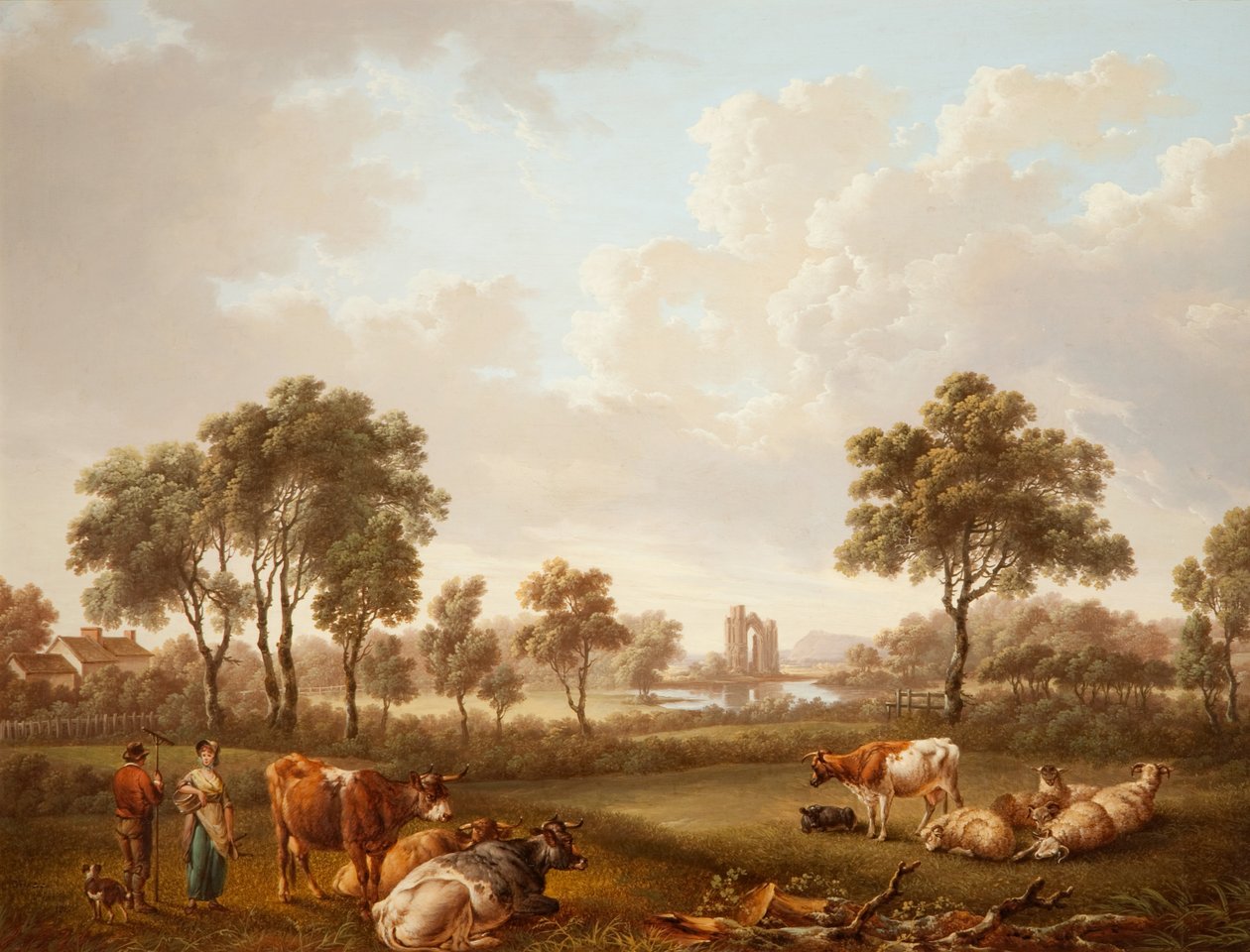 Landskap med figurer, 1812 av Charles Towne