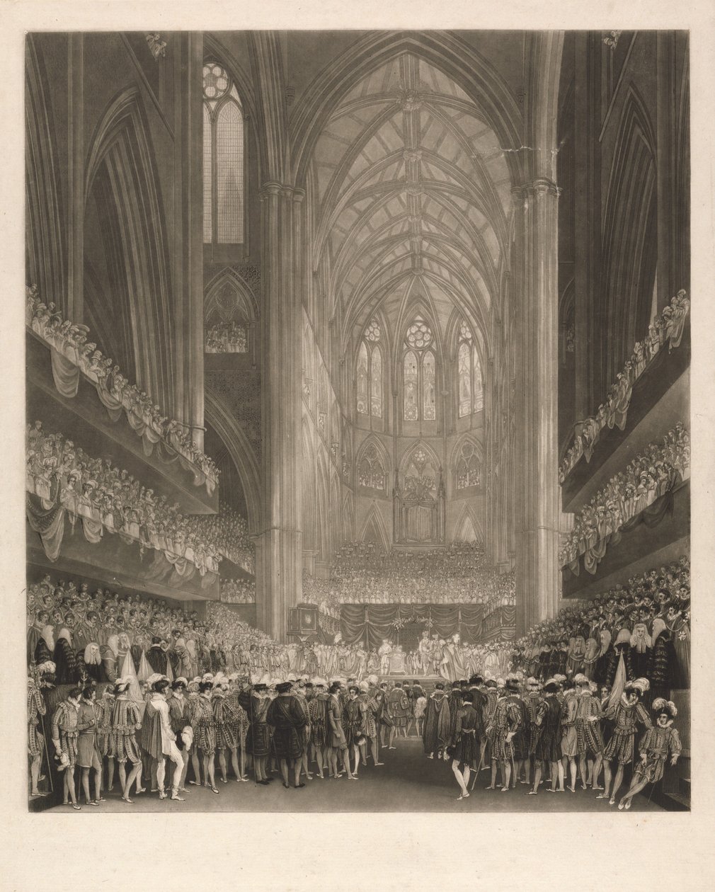 Kroningen av kong Georg 4. i Westminster Abbey av Charles Turner
