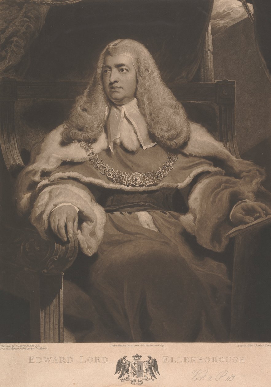 Edward Law, 1. baron Ellenborough av Charles Turner