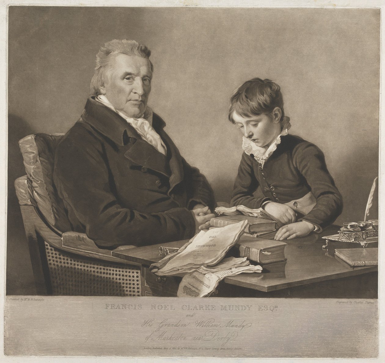 Francis Noel Clark Mundy og hans barnebarn, William av Charles Turner