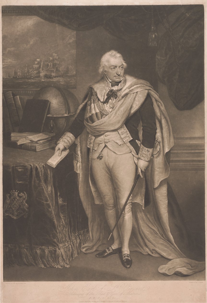 John, jarl av St. Vincent, admiral i Den røde flåten av Charles Turner