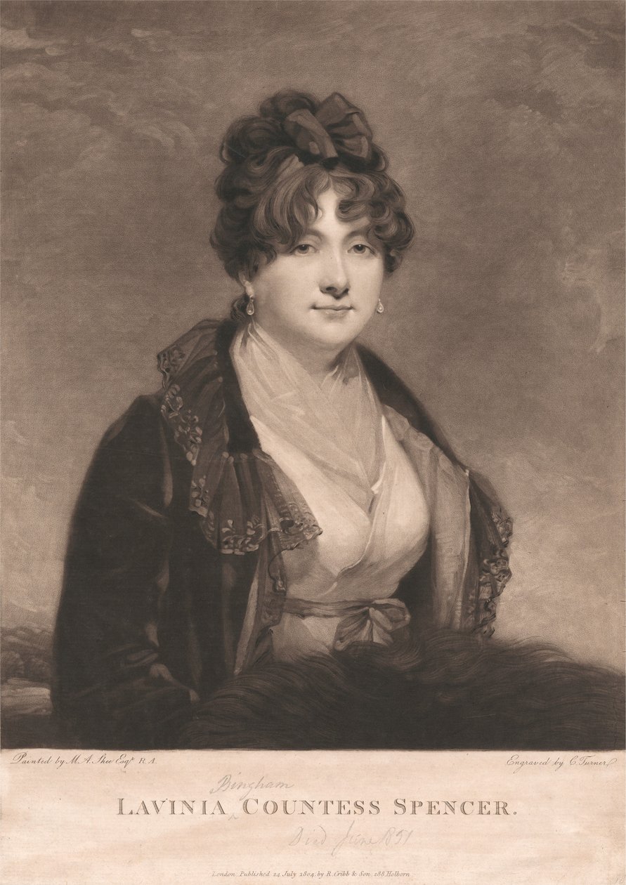 Lavinia Bingham, grevinne Spencer av Charles Turner