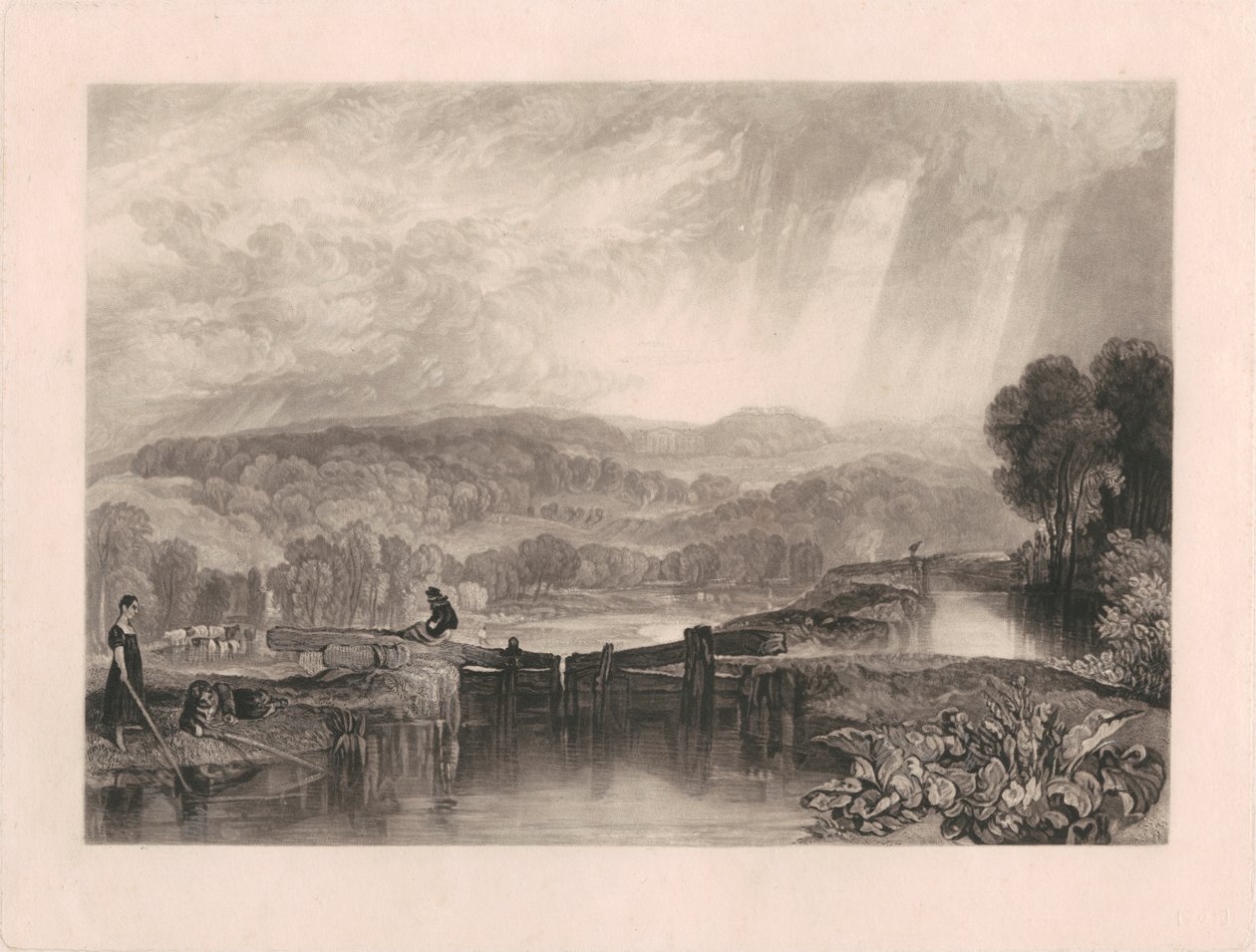 Mer Park fra Rivers of England av Charles Turner