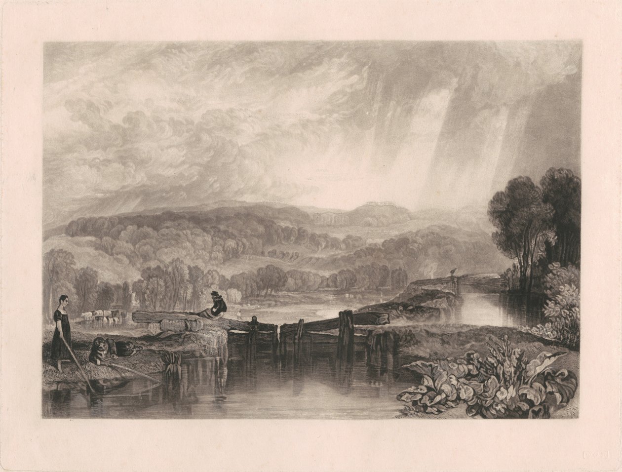 Mer Park fra Rivers of England av Charles Turner