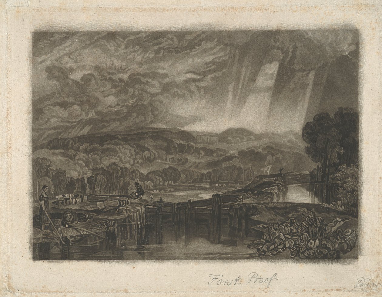 More Park, nær Watford, ved elven Colne av Charles Turner