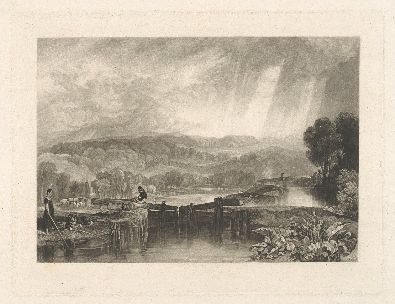 More Park, nær Watford, ved elven Colne av Charles Turner