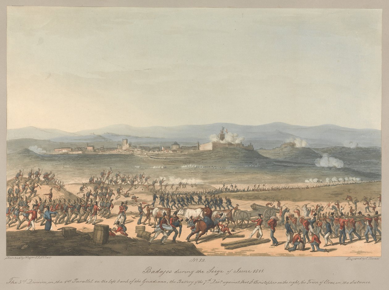 Nr. 12 Badajos under beleiringen i juni 1811 av Charles Turner