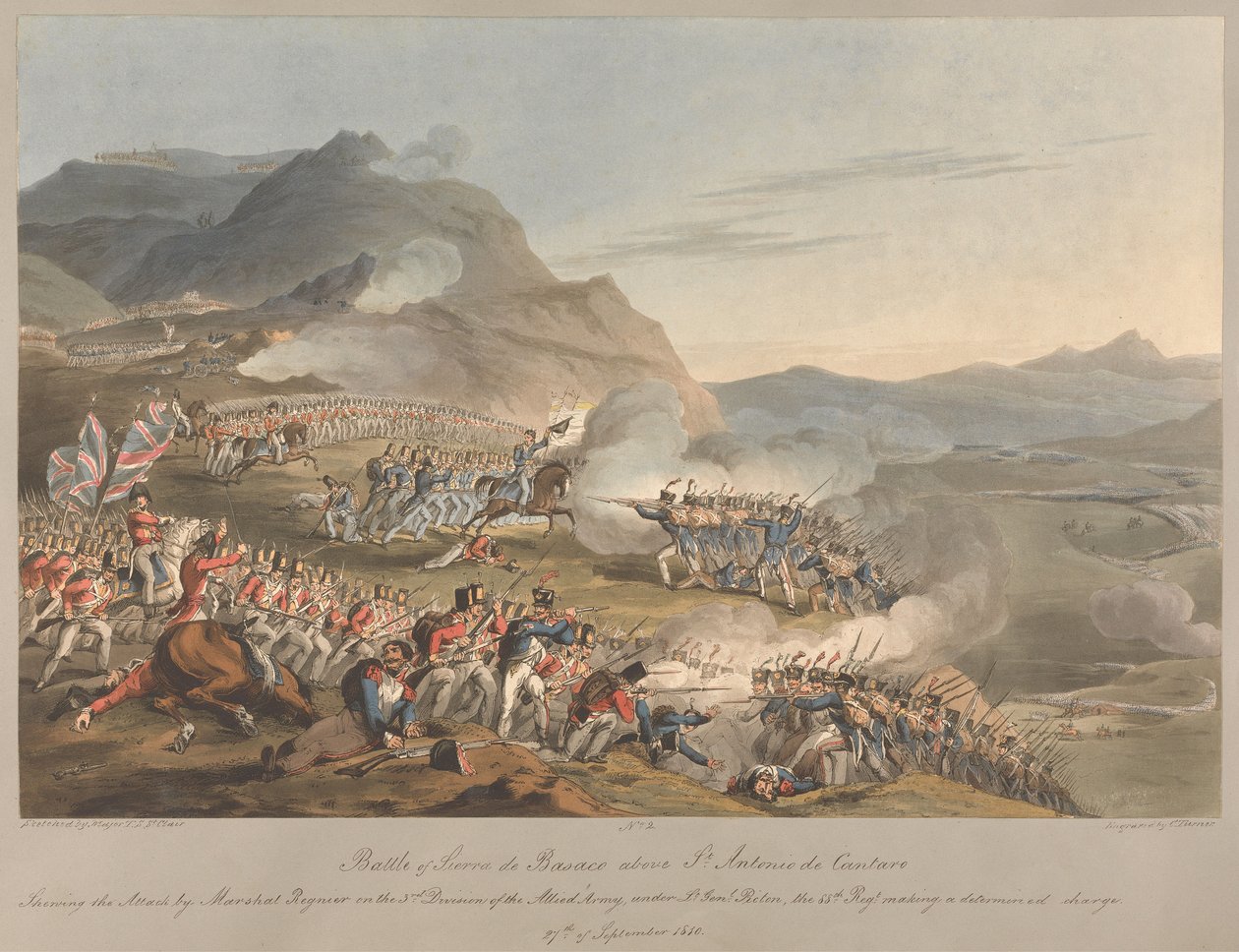 Nr. 2  Slaget ved Sierra de Basaco ovenfor St. Antonio de Cantaro av Charles Turner