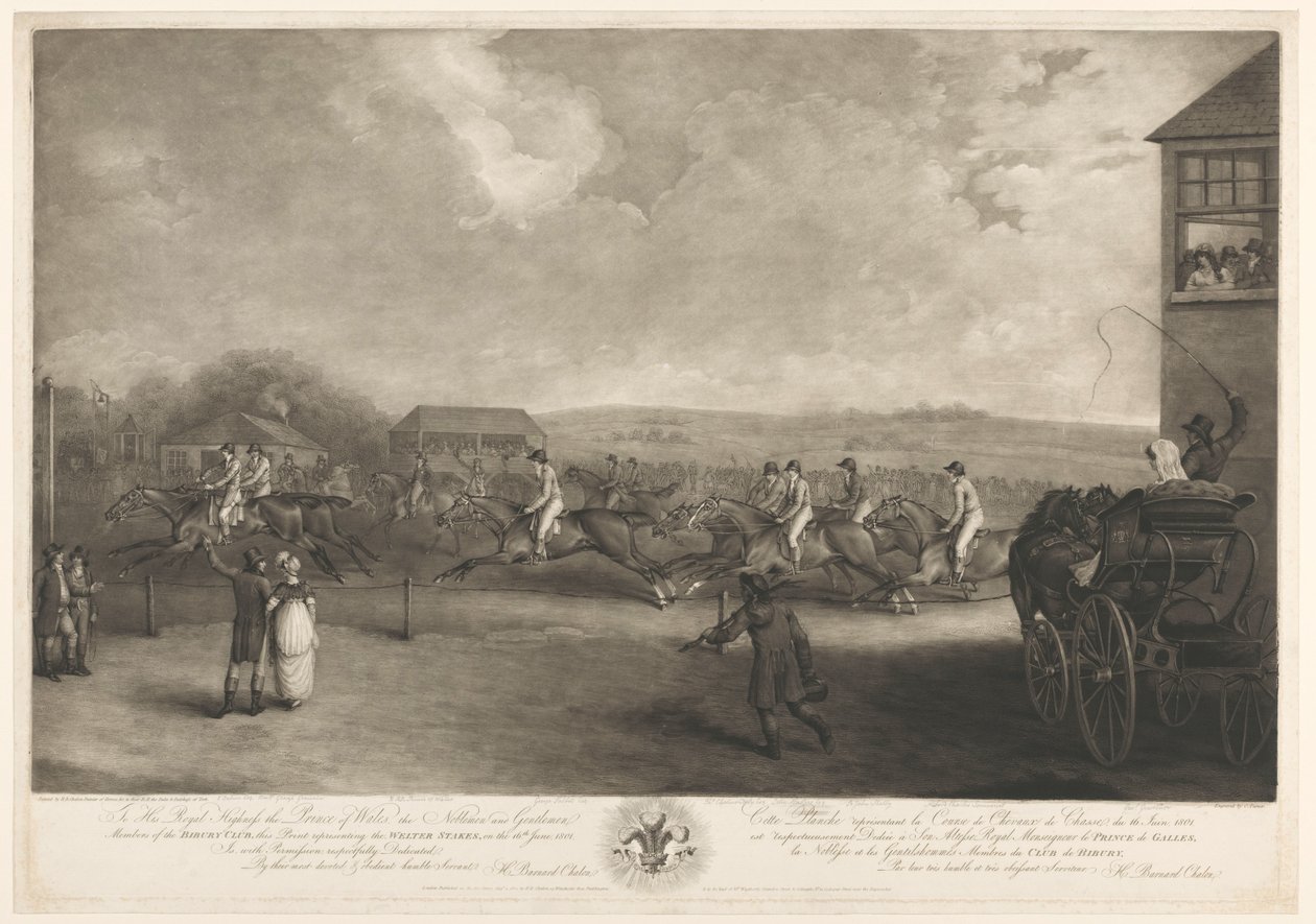 Hesteveddeløp på Welter Stakes 16. juni 1801 av Charles Turner