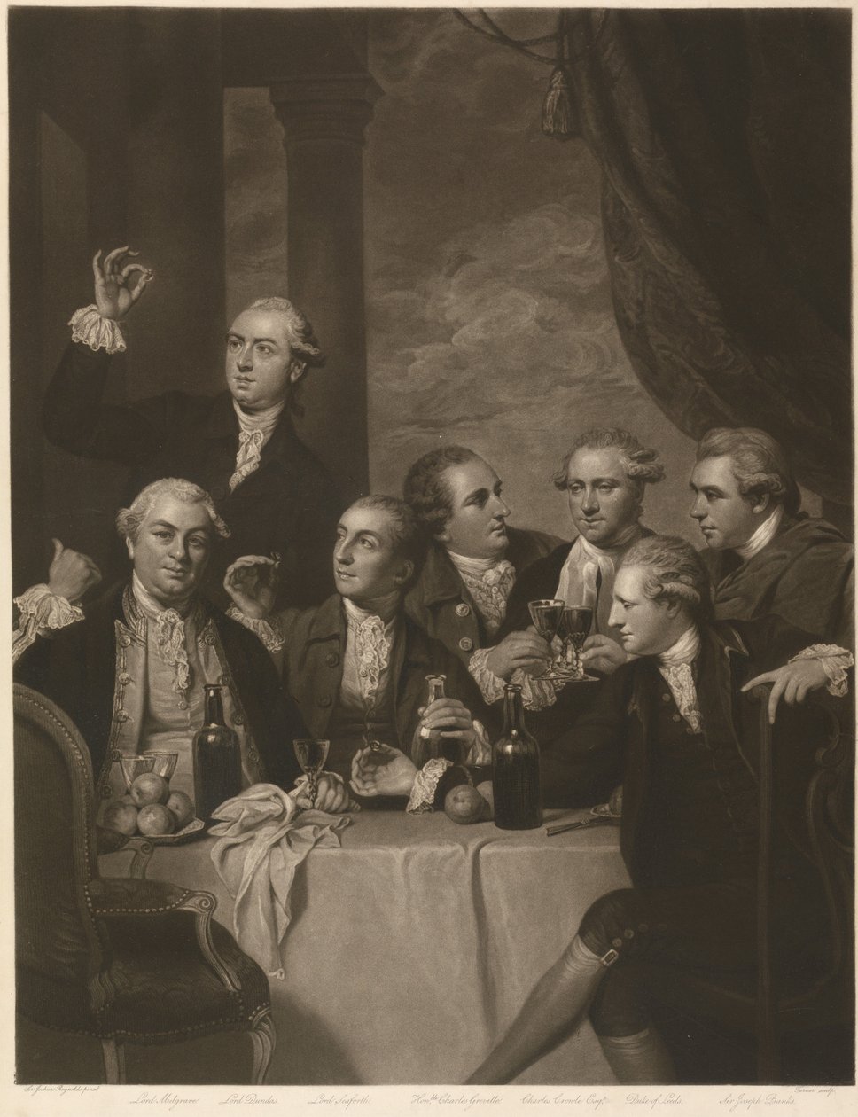 Portrett av medlemmer av Dilettanti-foreningen av Charles Turner