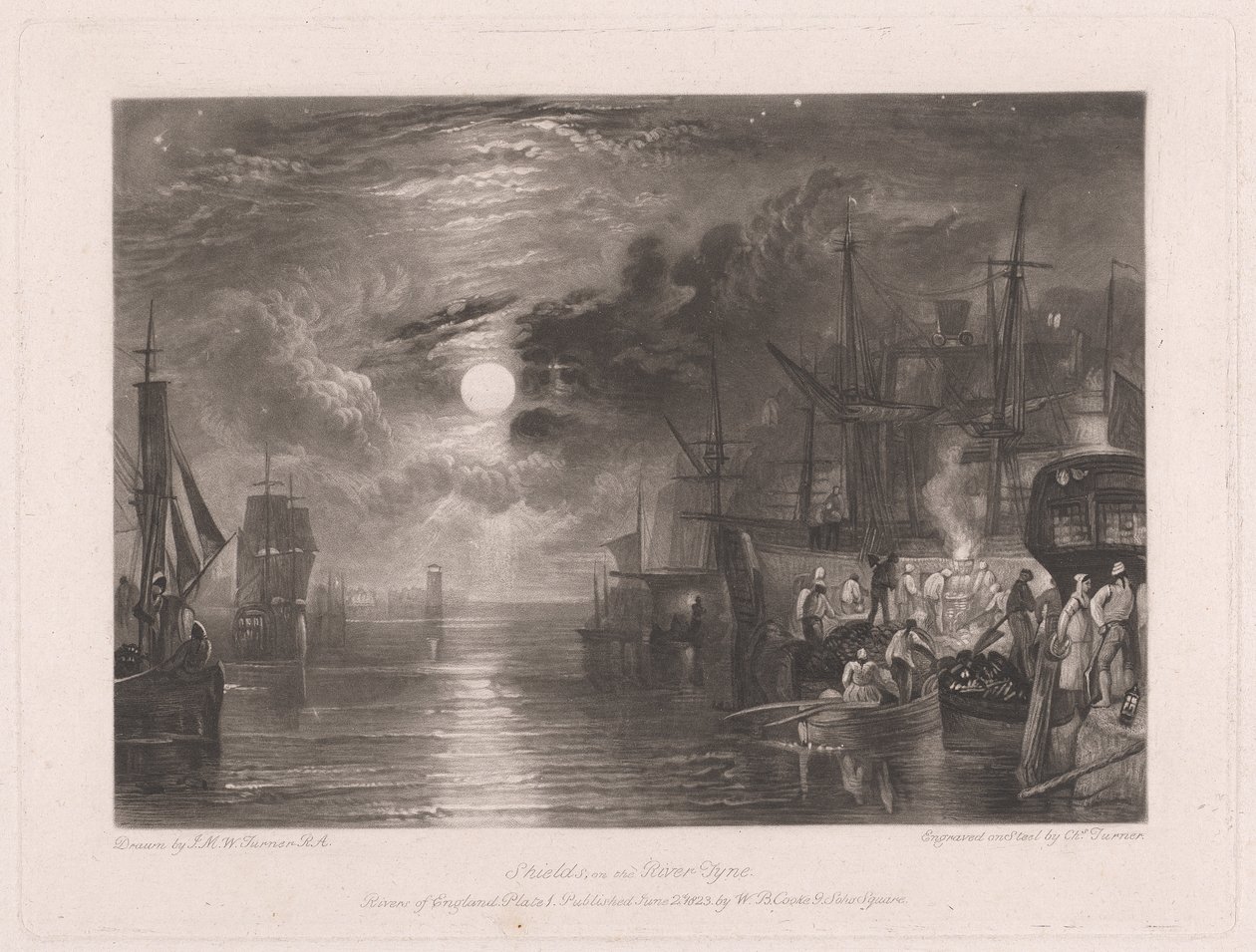 Shields, ved elven Tyne av Charles Turner