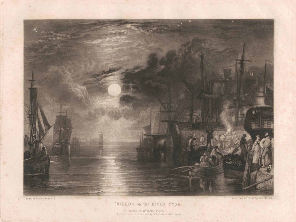 Skjold ved elven Tyne av Charles Turner