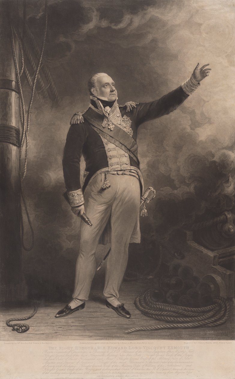 Høyre ærede Edward Lord Viscount Exmouth av Charles Turner