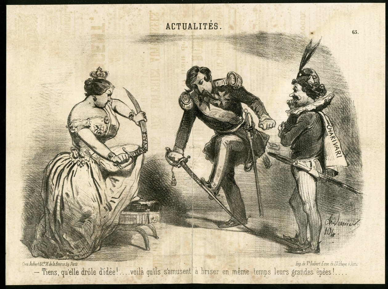 Illustrasjon av Charles Vernier (? -1887) i Le Charivari av Charles Vernier