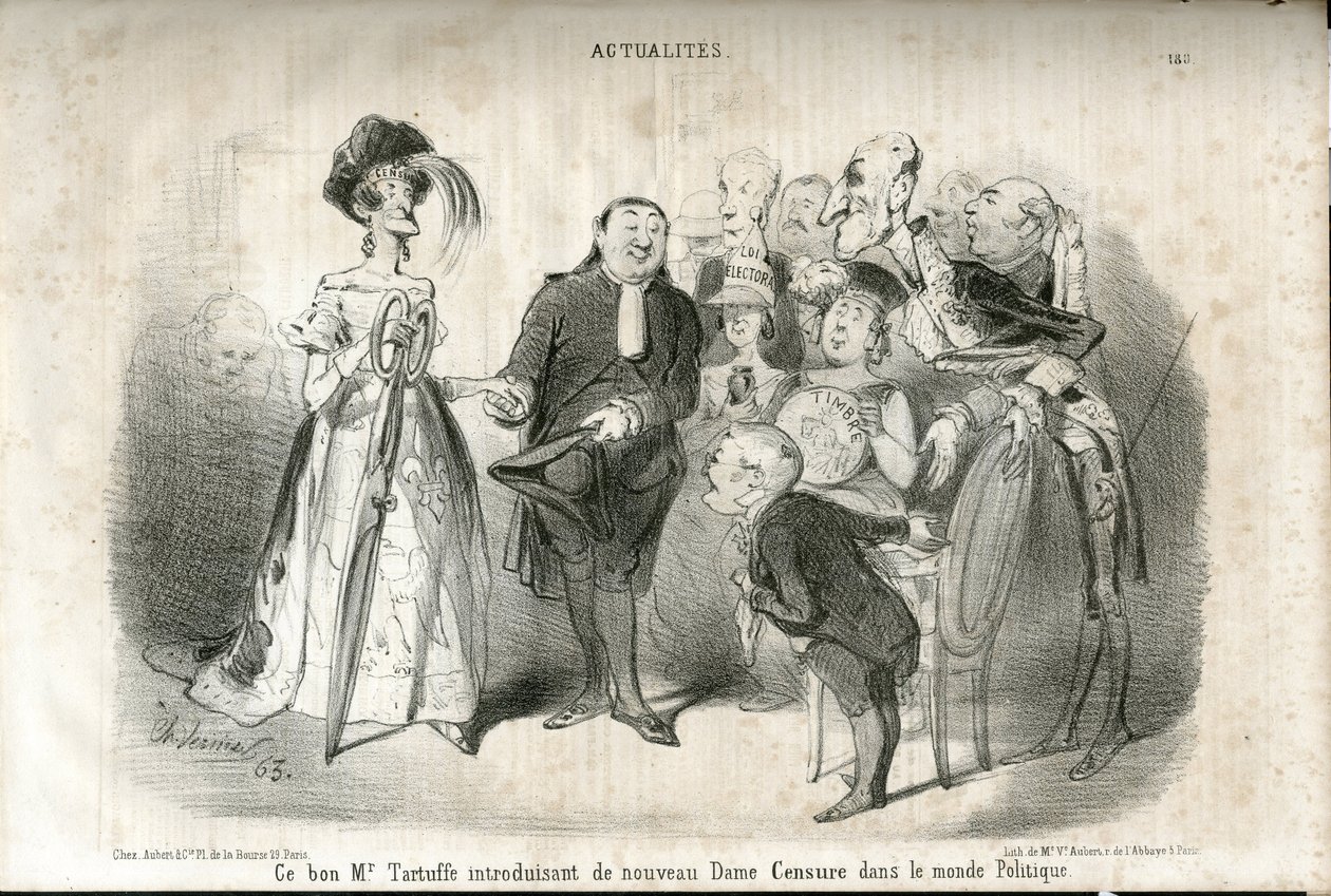 Illustrasjon av Charles Vernier (? -1887) i Le Charivari av Charles Vernier