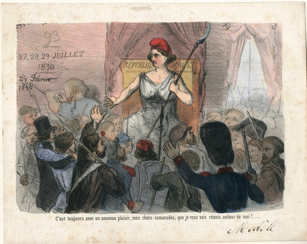 Le Charivari, satirisk i B&W av Charles Vernier
