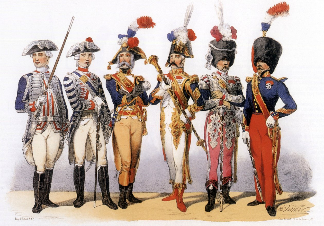 Uniformer fra den franske hæren: Tamburmajor (1700- og 1800-tallet) av Charles Vernier