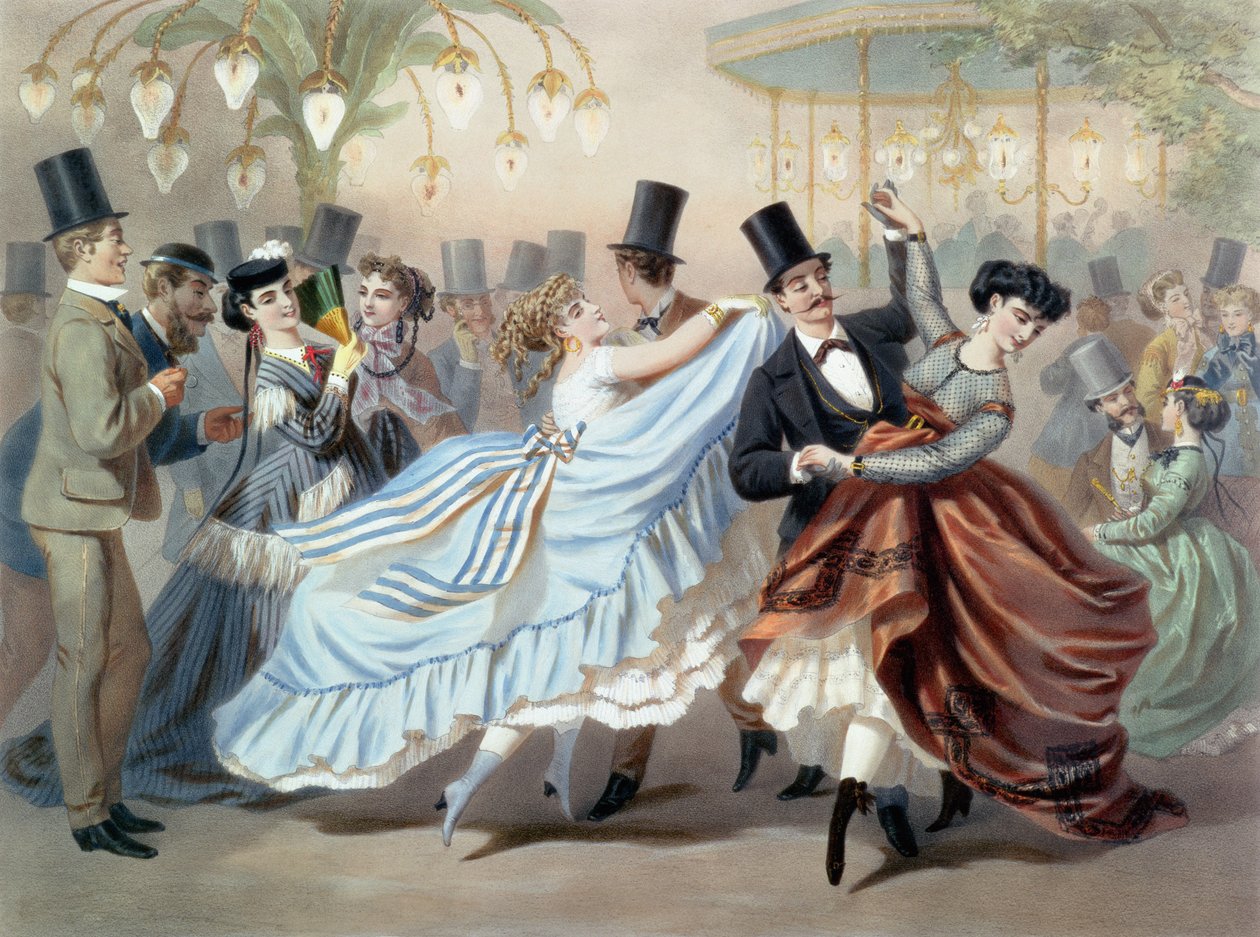 Vals på Bal Mabille, Avenue Montaigne, Paris av Charles Vernier