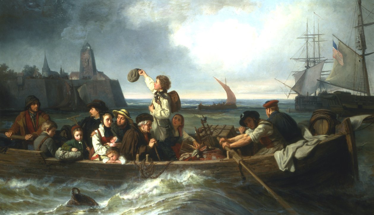 Emigrasjon til Amerika, 1800-tallet av Charles Volkmar