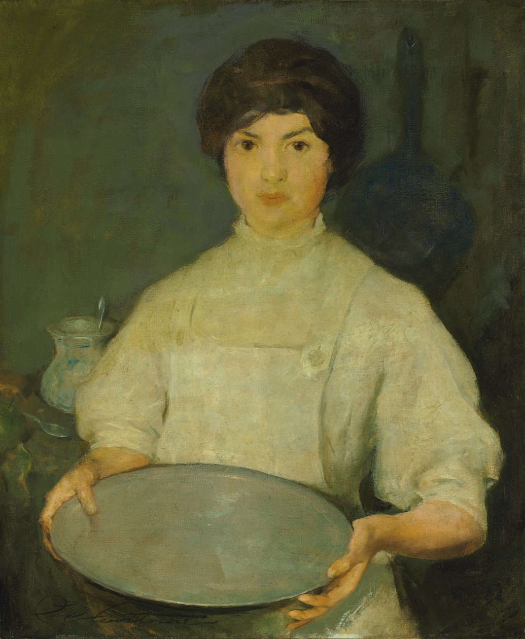 Jente med panne (olje på lerret) av Charles Webster Hawthorne