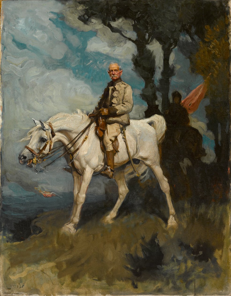 General Sir Frederick Sleigh Roberts, på hesten hans Vonolel av Charles Wellington Furse