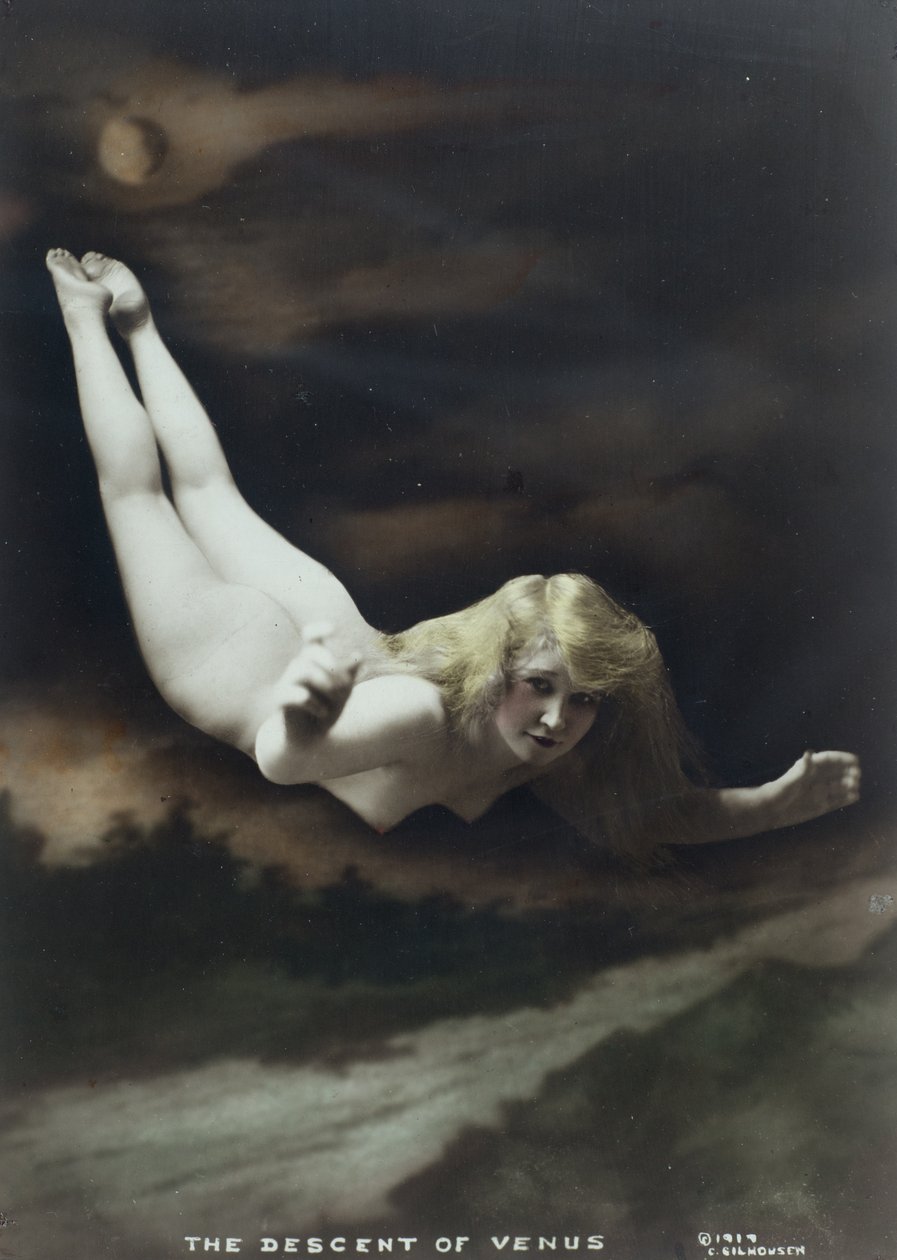 The Descent of Venus, ca. 1917 (håndfarget gelatinsølvtrykk) av Charles Wesley Gilhousen Charles Wesley Gilhousen