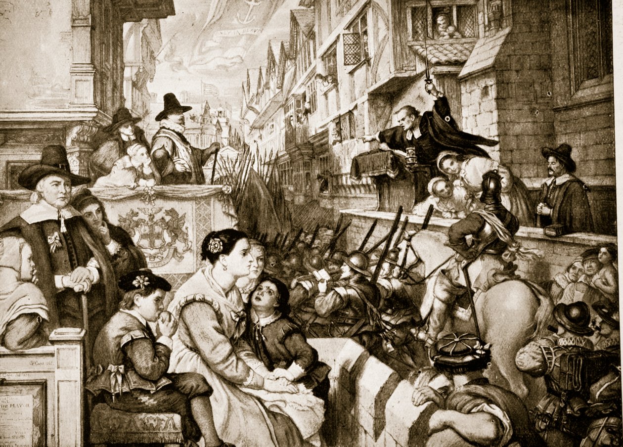 Togbandene forlater London, illustrasjon fra 