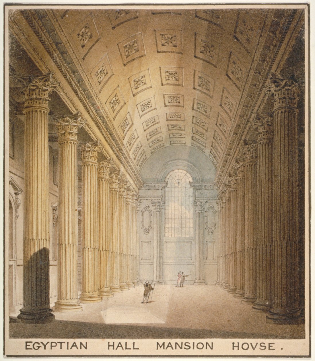 Innvendig utsikt over Egyptian Hall, Mansion House, City of London, 1820 av Charles Wild