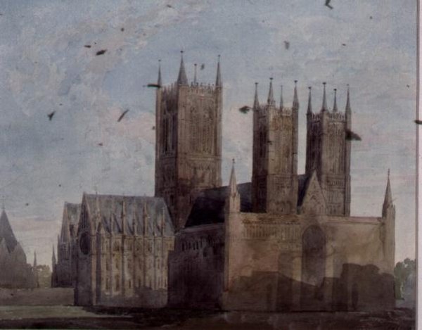 Utsikt over Lincoln Cathedral av Charles Wild
