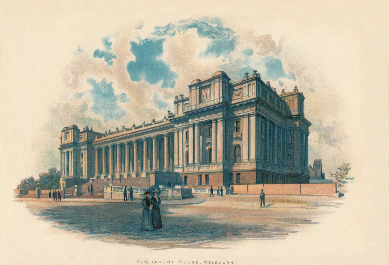 Parliament House, Melbourne, c1890 av Charles Wilkinson
