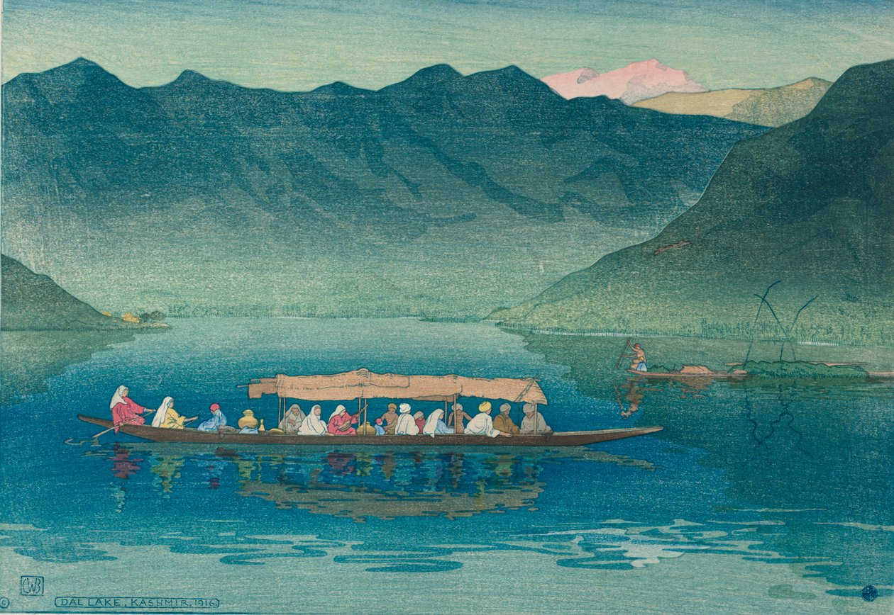 Dal Lake, Kashmir av Charles William Bartlett