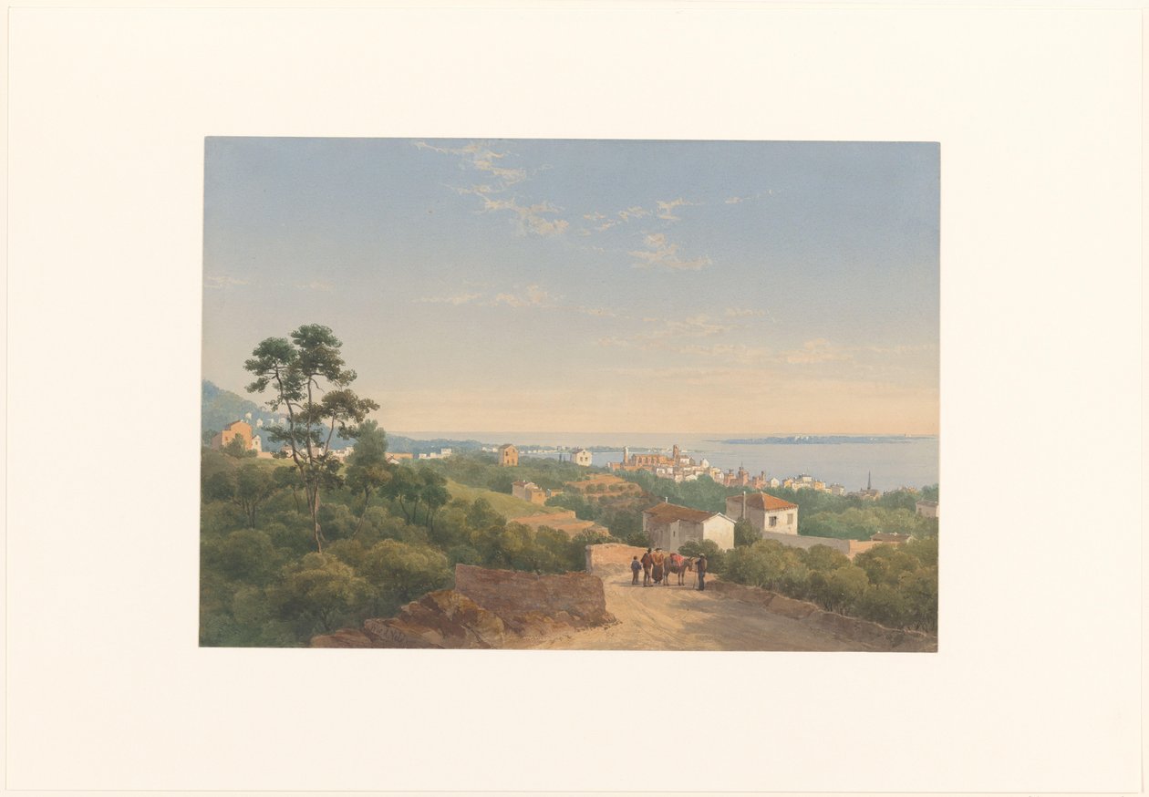 Utsikt over Cannes av Charles William Meredith van de Velde