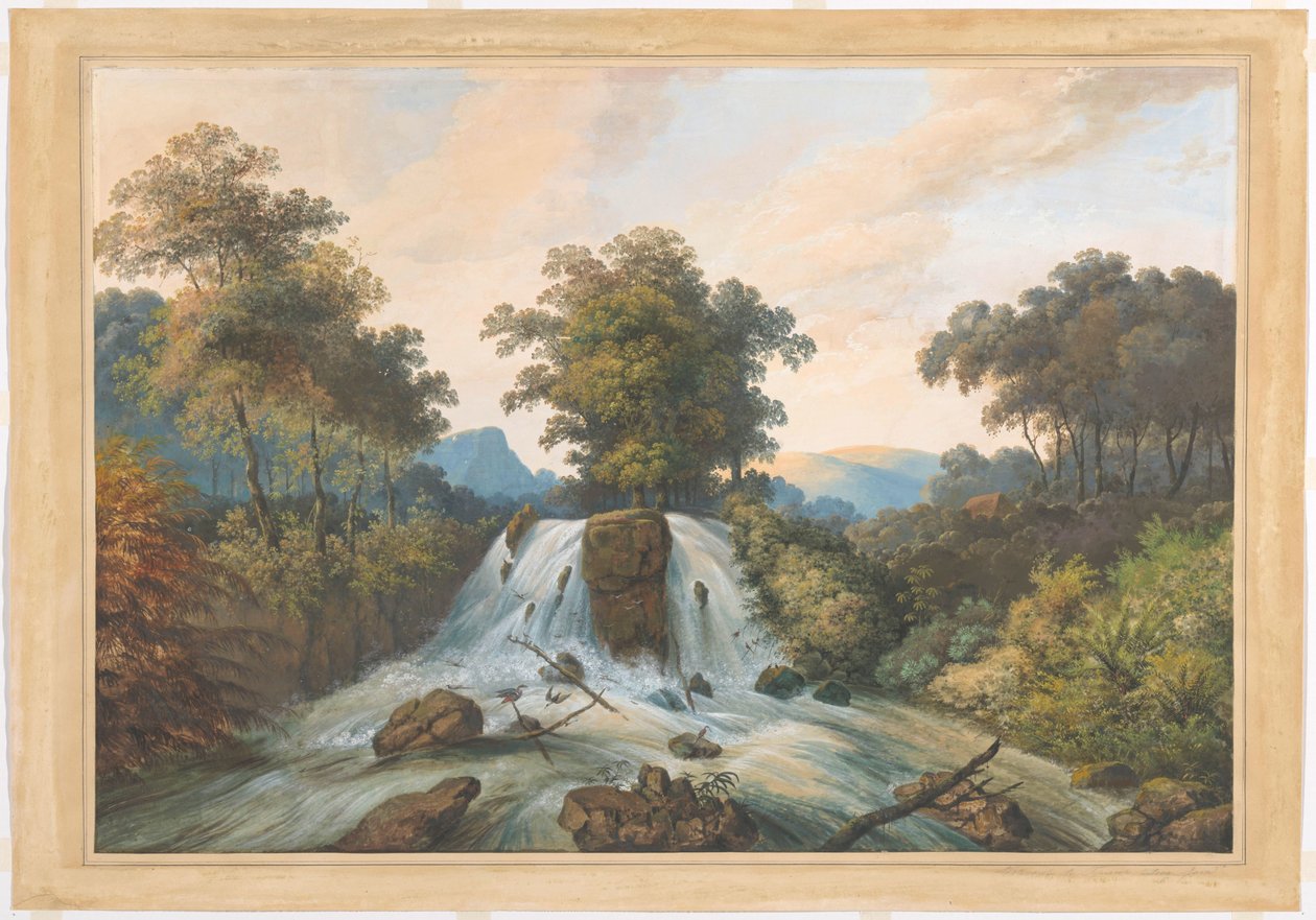 Utsikt over elven Kema, Waterhaalplaats av Charles William Meredith van de Velde