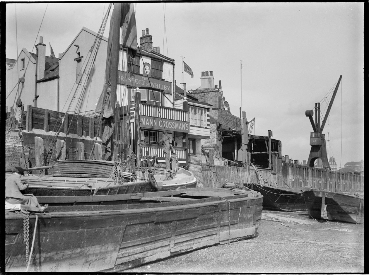 Prospect of Whitby, Wapping Wall, Wapping, Tower Hamlets, Greater London Authority, 1930-tallet. av Charles William Prickett