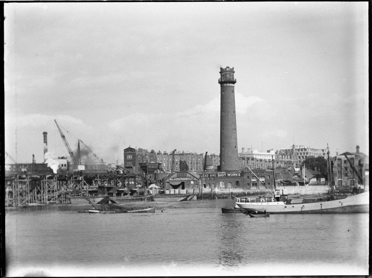 Shot Tower and Lead Works, Belvedere Road, Lambeth, Greater London Authority, 1936. av Charles William Prickett