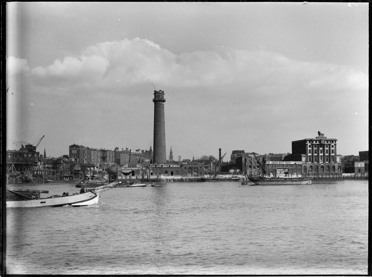Shot Tower and Lead Works, Belvedere Road, Lambeth, Greater London Authority, 1936. av Charles William Prickett