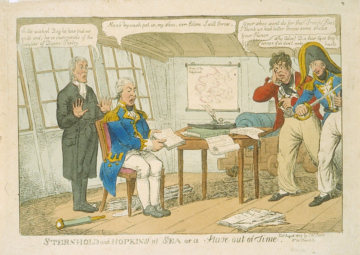 Sternhold and Hopkins at Sea or a Stave out of Time, 1809 (fargetsing) av Charles Williams