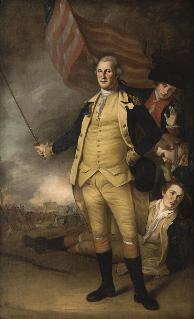 George Washington i slaget ved Princeton av Charles Willson Peale