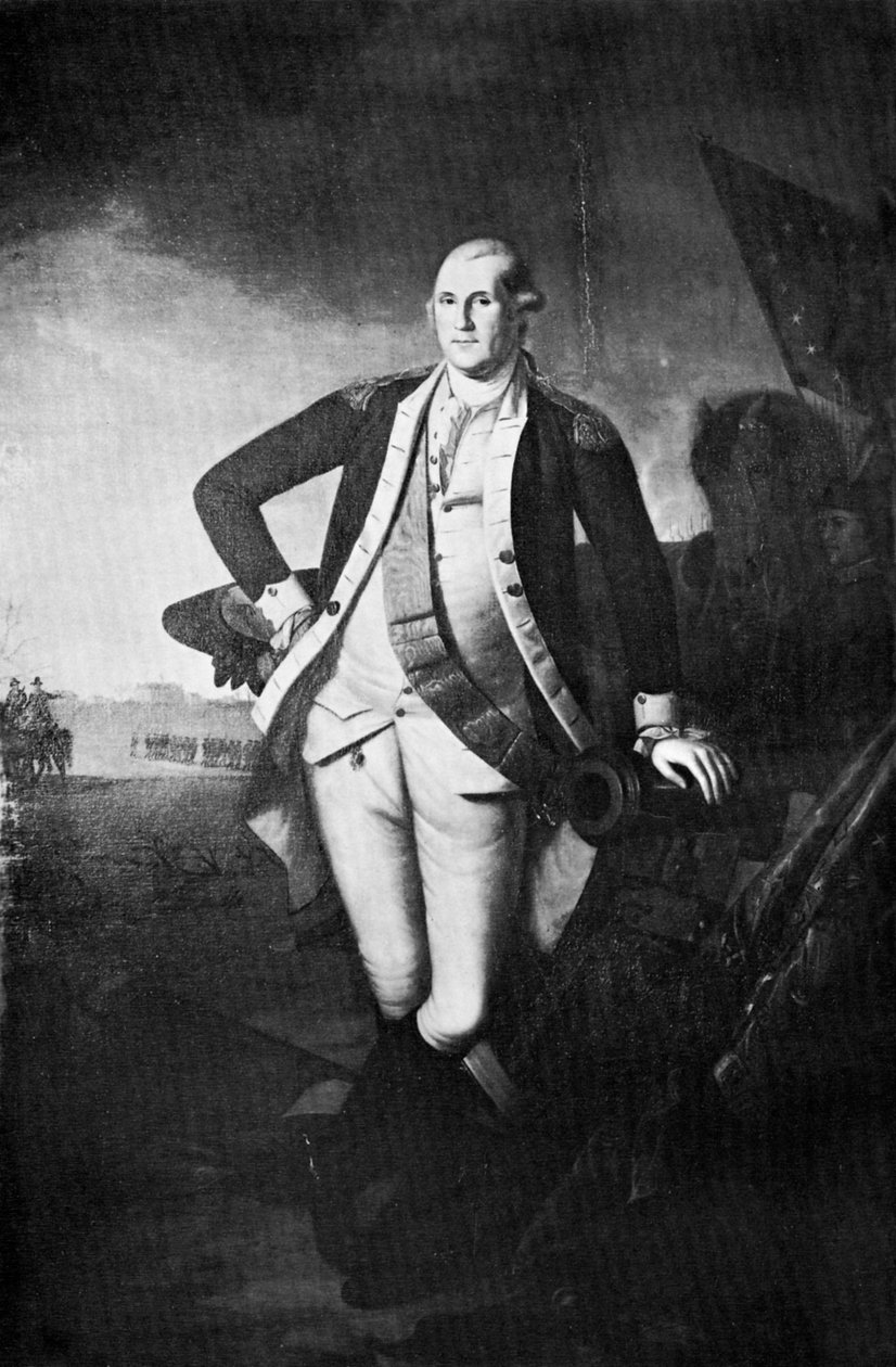 George Washington, den første presidenten i USA, sent på 1700-tallet - begynnelsen av 1800-tallet. av Charles Willson Peale