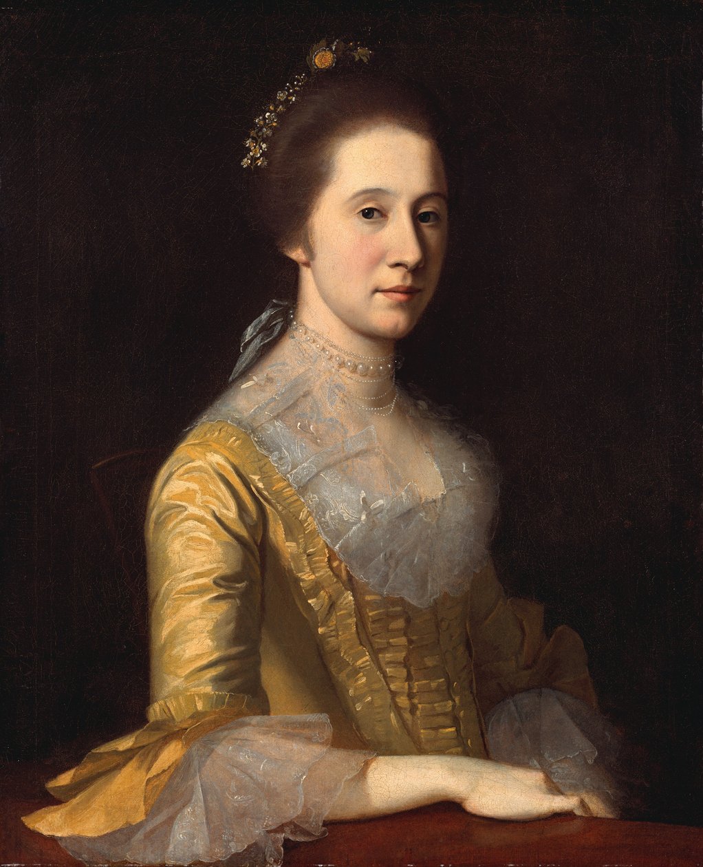 Margaret Strachan Mrs. Thomas Harwood, ca. 1771. av Charles Willson Peale