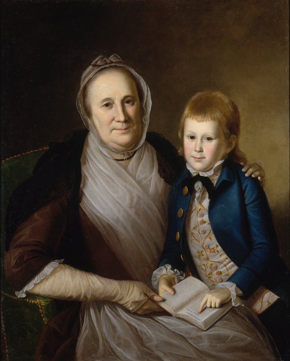 Mrs. James Smith og barnebarn, 1776. av Charles Willson Peale