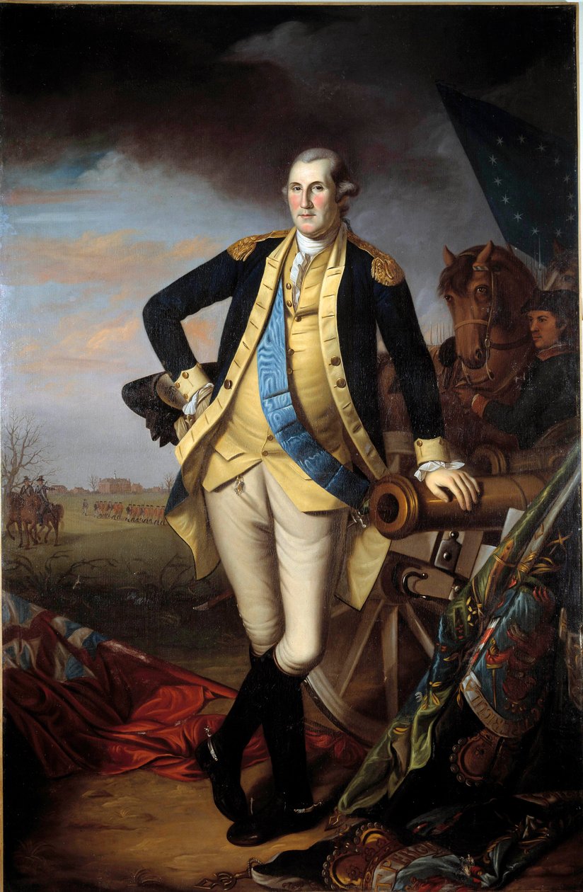 Portrett av George Washington (1732-1799) etter slaget ved Princeton, 3. januar av Charles Willson Peale